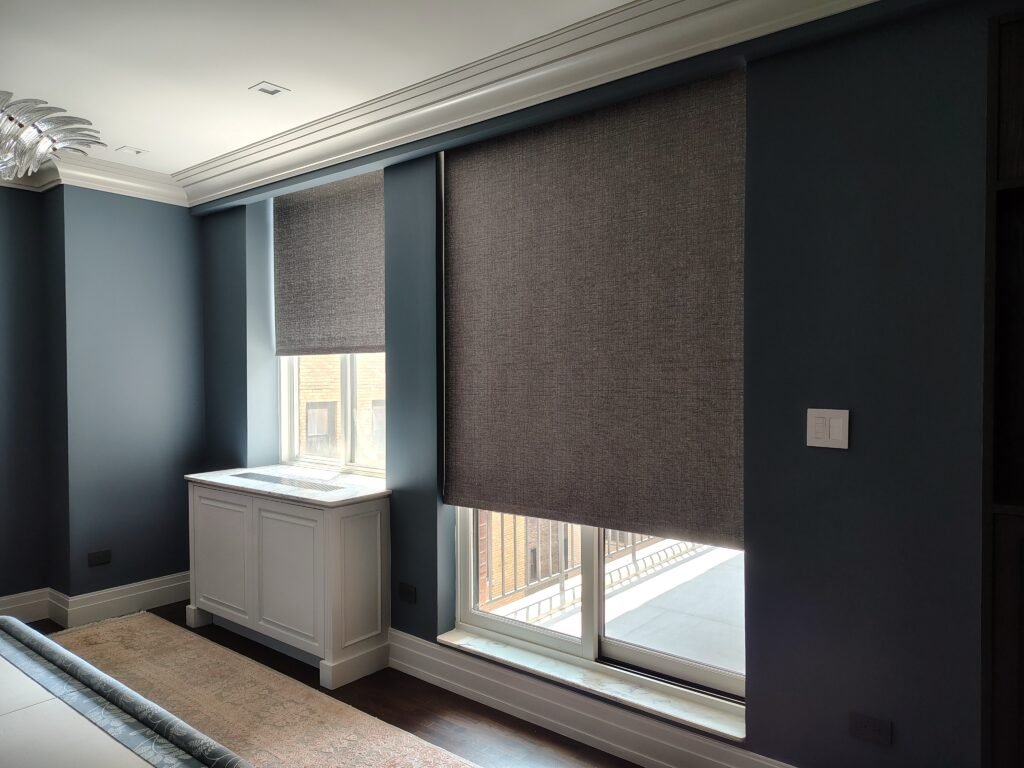 Commercial roller shades installed for a New York City project