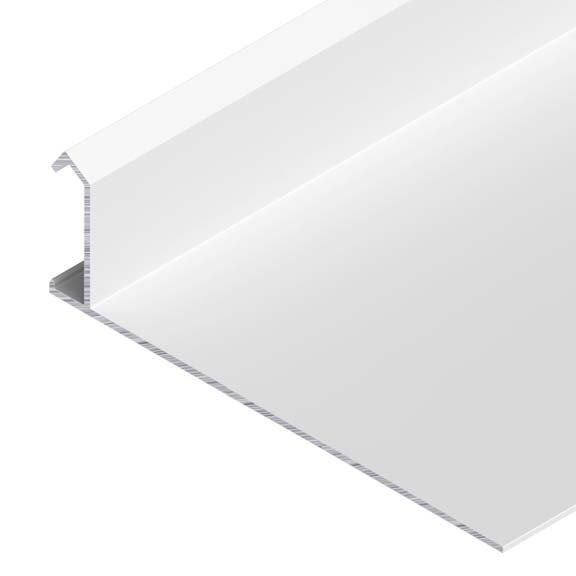 Universal Aluminum 5 inch Flap Soffit Closure White for Large Roller Shade Pockets