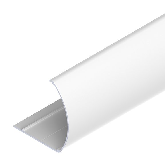 3 inch White Aluminum Round Privacy Fascia for Roller Shades