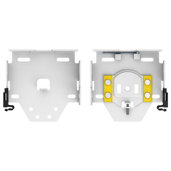 4-inch slim fascia installation bracket set with small tab and leveling adjustment screw