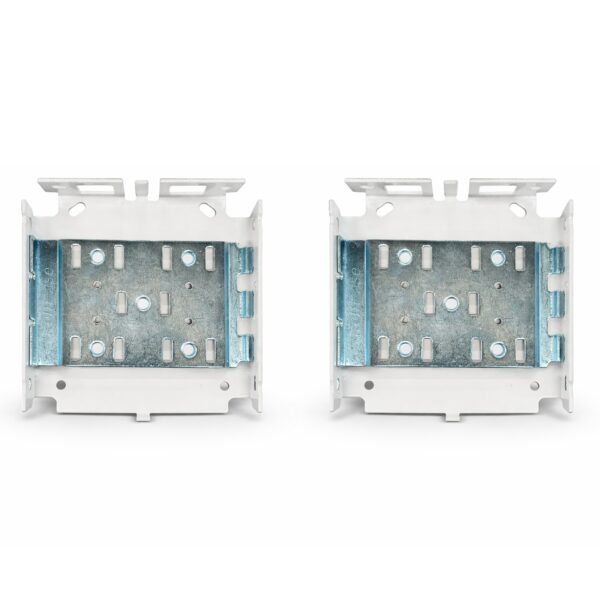 5 inch Fascia Installation Brackets Pair White Steel