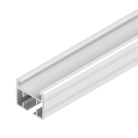 Slim Euro Track aluminum drapery profile for minimalist and recessed ceiling mounting