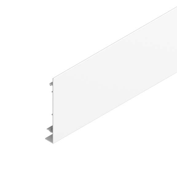 Vertilux 4-inch aluminum slim notchless flat fascia in white finish