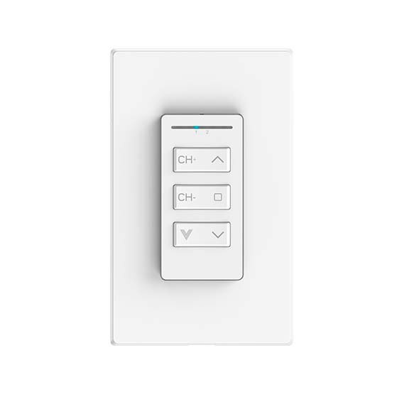 Vertilux VTi Re-lion Deco One bidirectional 2-channel wireless wall switch for motorized shades