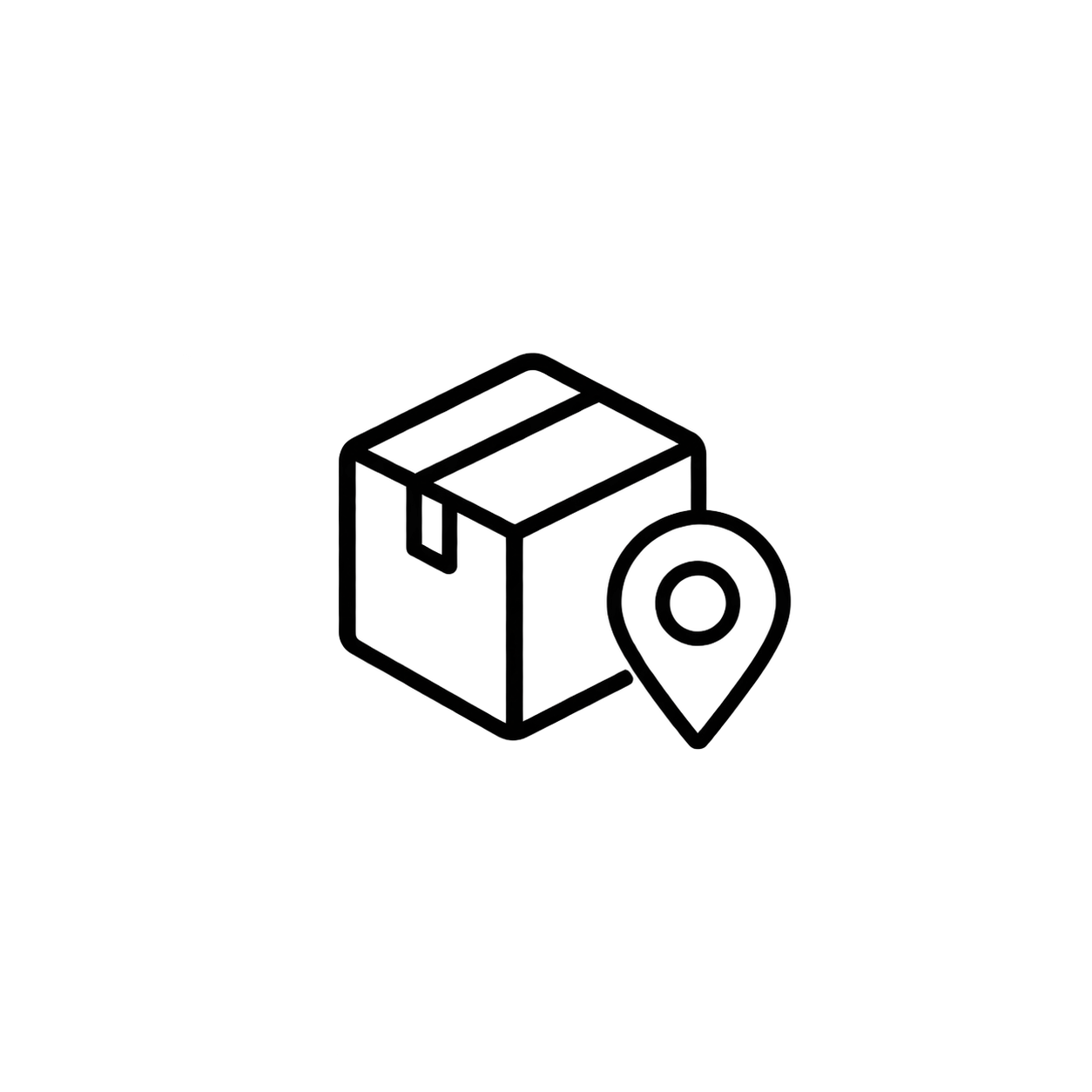 Package and location pin icon representing local pickup and project support from the Brooklyn shop